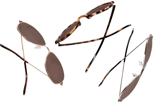 Custom Sunglasses Prescription (Brown), 3 different frames